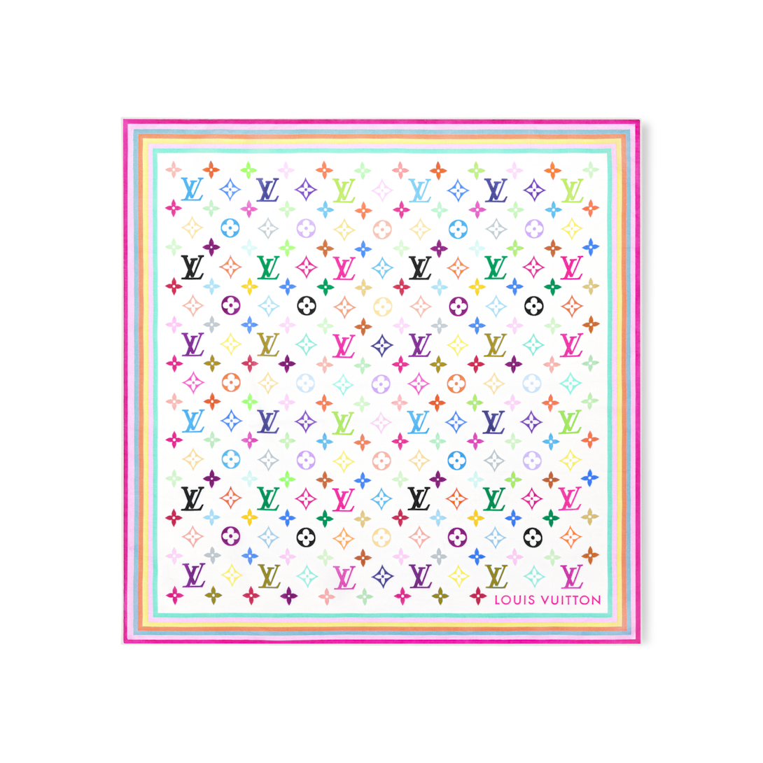 LV x TM Carré 55 cm com Monogram Colorido S00 - Acessórios | LOUIS